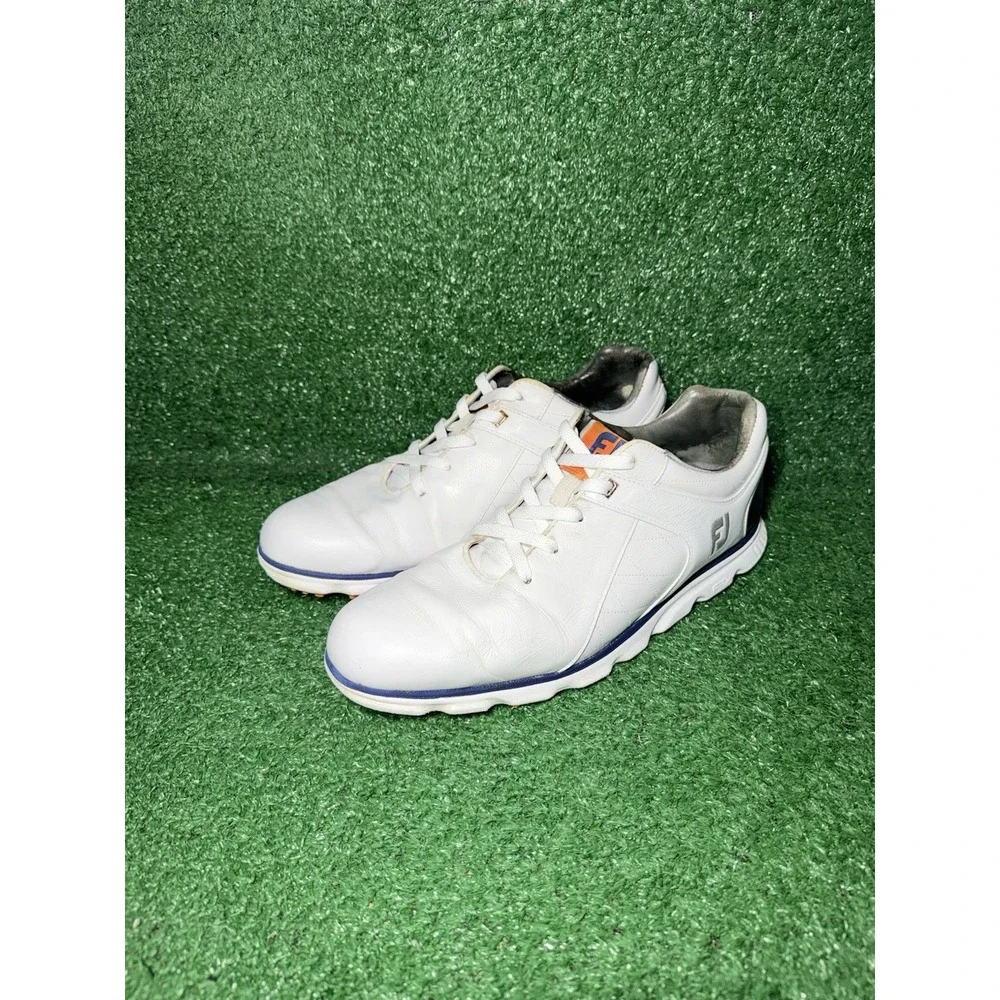 FootJoy Pro SL Golf Shoes Mens Size 12 M White Leather Spikeless Sneakers 53533